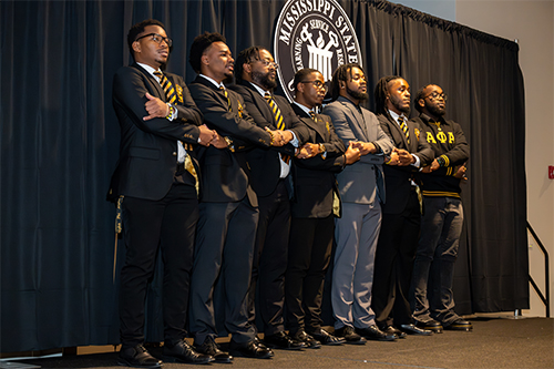 Members of the Kappa Beta Chapter of Alpha Phi Alpha Fraternity, Inc., gave a special tribute during the university鈥檚 30th annual Dr. Martin Luther King Jr. Unity Breakfast on Monday [Jan. 15]. 